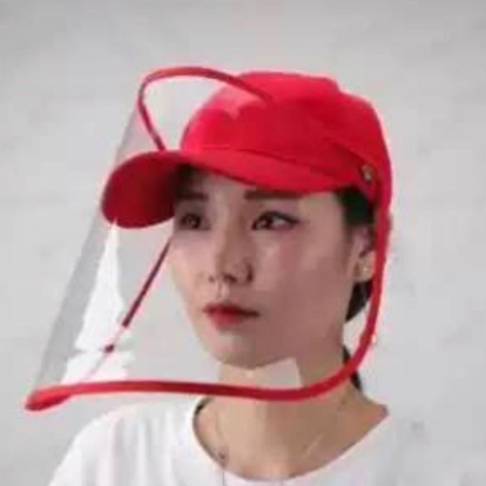 Baseball Hat Cap with Clear Face Shield